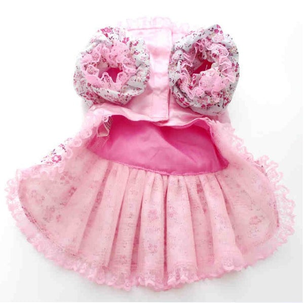 Princess Flowers Design Cat Dress