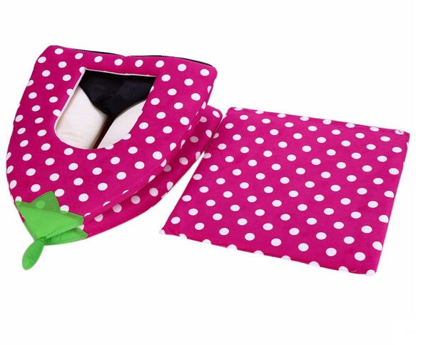 Soft Plush Sponge Strawberry Pet House