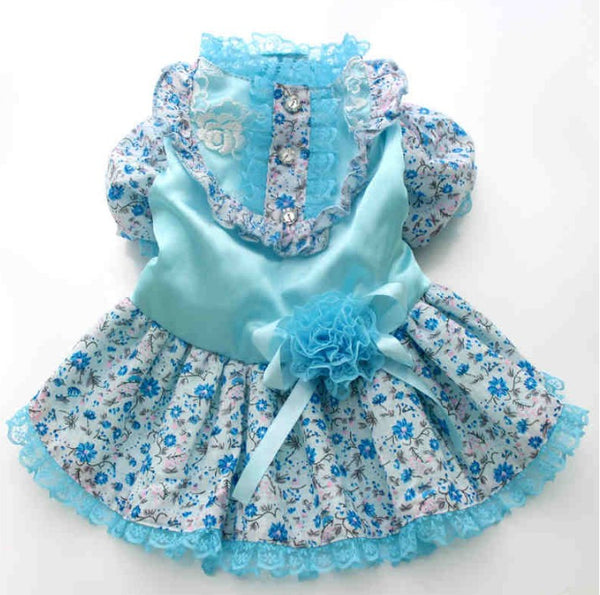 Princess Flowers Design Cat Dress